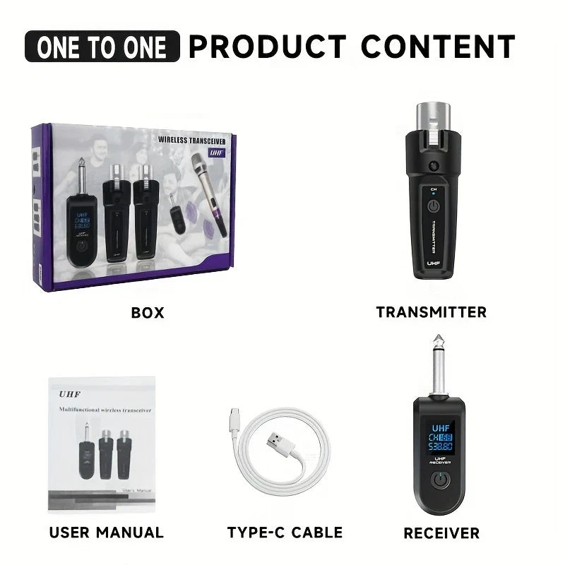 Transmisor y receptor inalámbrico XLR