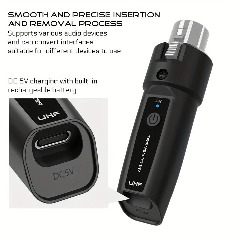 Transmisor y receptor inalámbrico XLR