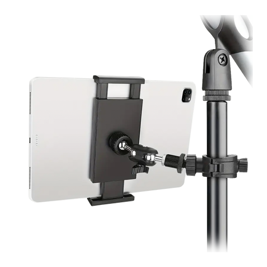 Soporte ajustable universal ABS de pedestal para tabletas y teléfonos.